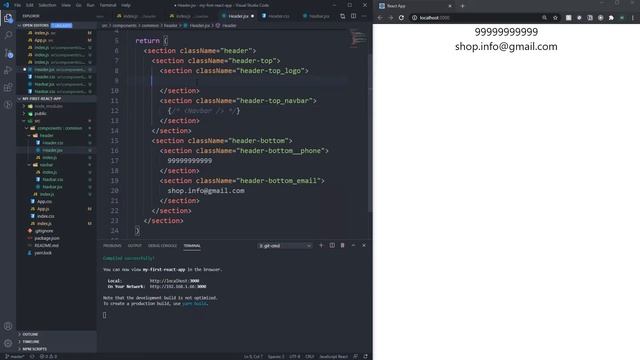 React Navbar and Header Component | Tutorial смотреть онлайн