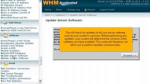 How to manually check for server and system software updates in WHM