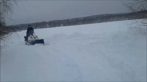 Чистим снег бураном