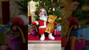 Дед Мороз очень сильно кричит на кота за его язык! 1004 серия