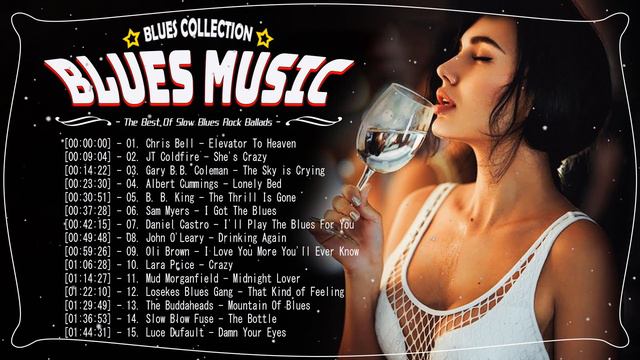 The Best Of Slow Blues Rock Ballads | Love Blues Guitar Music | eric clapton,Buddy Guy,B. B. King #
