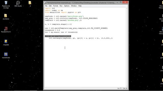 Template Matching en OPENCV Y PYTHON | Detección de monedas de MarioBros