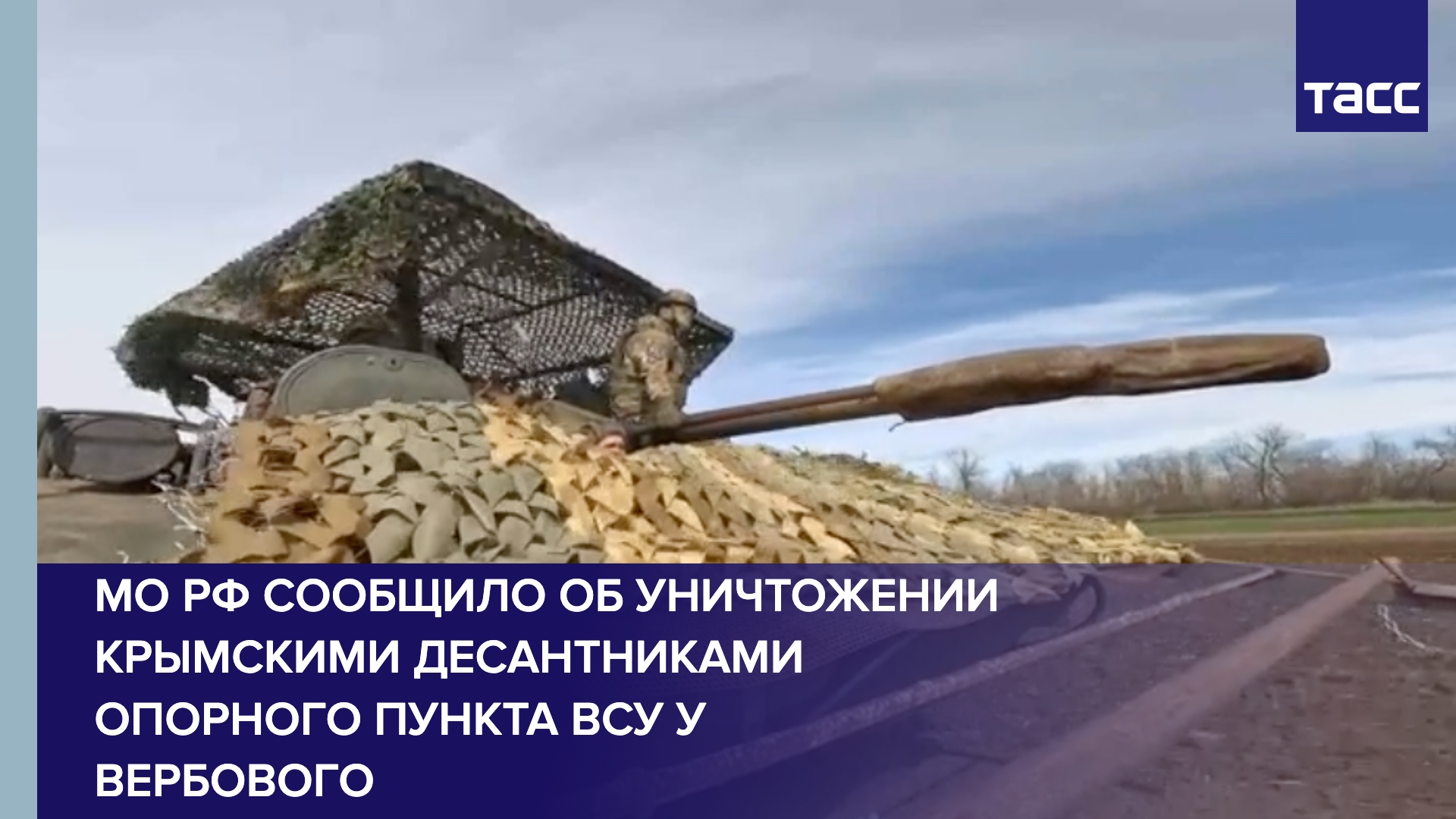 МО РФ сообщило об уничтожении крымскими десантниками опорного пункта ВСУ у Вербового