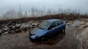 ДЕВУШКА В БОЛОТЕ РАЗБИЛА КАЛИНУ.