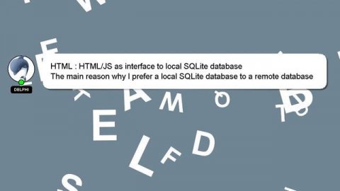 HTML : HTML/JS as interface to local SQLite database