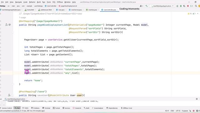 Sorting In Spring Boot Web Application | User Management System | Sorting with Spring MVC Project