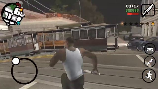 Остановил в GTA San Andreas трамвай