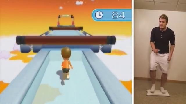 Gameplay - Wii Fit Plus (Obstacle Course) смотреть онлайн