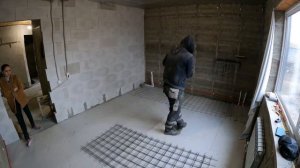 Теплый пол в частном доме  Подготовка к полусухой стяжке