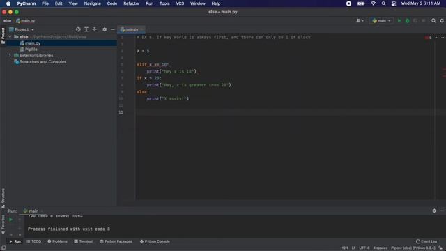 Python3: if/elif/else and Boolean Logic