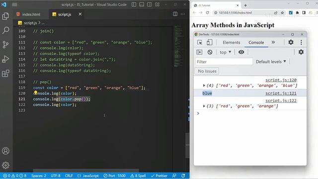 Array Methods - Part1|| JavaScript Tutorial for Beginners  - 54