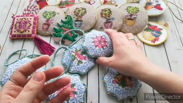 Коллекция вышитых Новогодних❄️игрушек