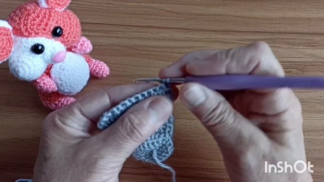Хомочка. Вяжем игрушку хомячка ч. 3.