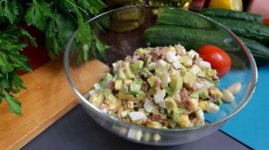 Салат Закуска из ПЕЧЕНИ ТРЕСКИ с АВОКАДО и Яйцом | Простой и Вкусный РЕЦЕПТ