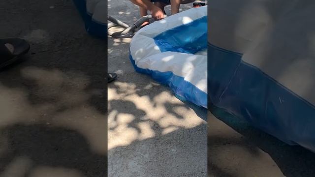 Как надуть бассейн без насоса?? смотреть онлайн
