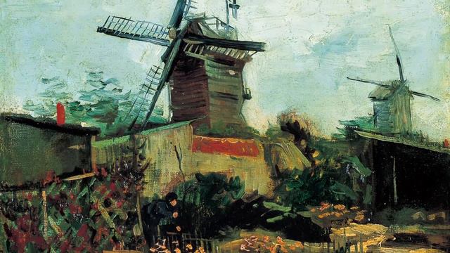 Vincent van GOGH, Windmills on Montmartre, 1886 смотреть онлайн