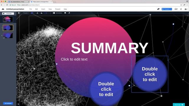 Как быстро сделать презентацию в Prezi Next на основе шаблона смотреть онлайн