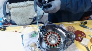 Установка статора от BMW F650GS на Suzuki C90