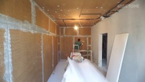 Финишная отделка плит Изоплат под обои. IZOPLAT.RU