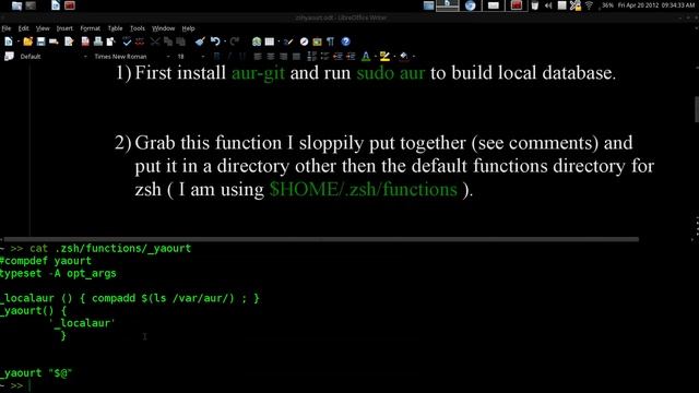 Yaourt Zsh Autocomplete For Non-Local Aur Packages Arch GNU / Linux смотреть онлайн