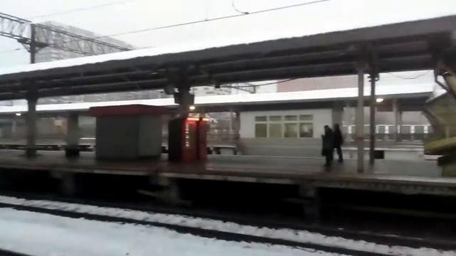 Люберцы 1900 ж/д станция Люберцы-1 (будущая станция МЦД D3) зима день