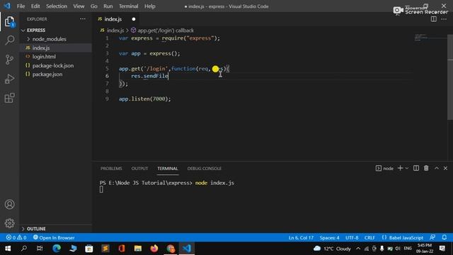 Node JS Tutorial #23 - How To Render HTML Page In Express JS | Node JS Tutorial In Hindi In 2022