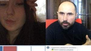 Чат-рулетка. Адекватные бывают. Удивительно, но украинка не матерится и спокойно обсуждает ситуацию.