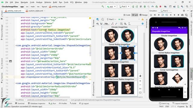 Shape your Image with Circle, Rounded Square, Cuts at corner. Shapeable ImageView in Android Studio смотреть онлайн