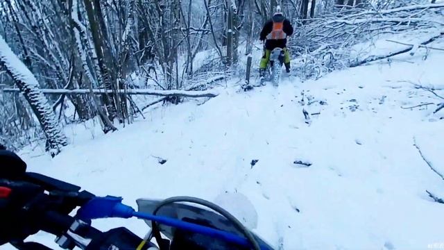 Зимняя треня пошла не по плану.Выбраться любой ценой  (Avantis enduro250,kayo k1,minskx250,ktm174mn смотреть онлайн