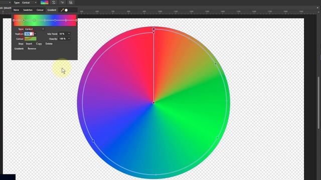 Creating a Colour Wheel using a Conical Gradient (with Affinity Photo) смотреть онлайн