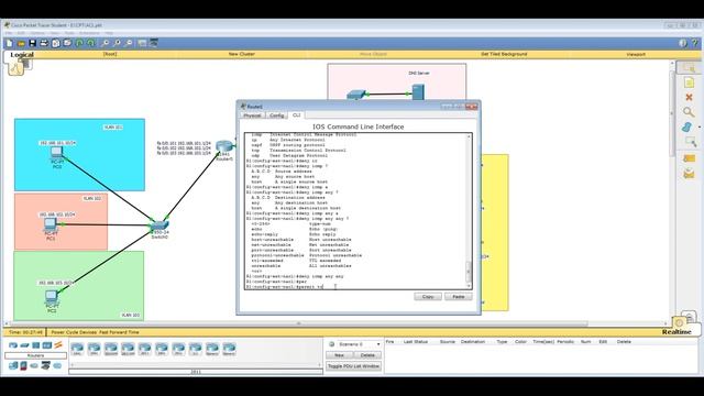 Урок 35 Cisco Packet Tracer. Создаем расширенные списки доступа, добавляем в них исключения