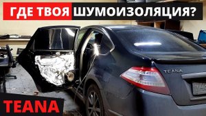 ШВИ задних дверей Nissan Teana J32. Штатной шумоизоляции здесь не больше, чем в Солярисе.