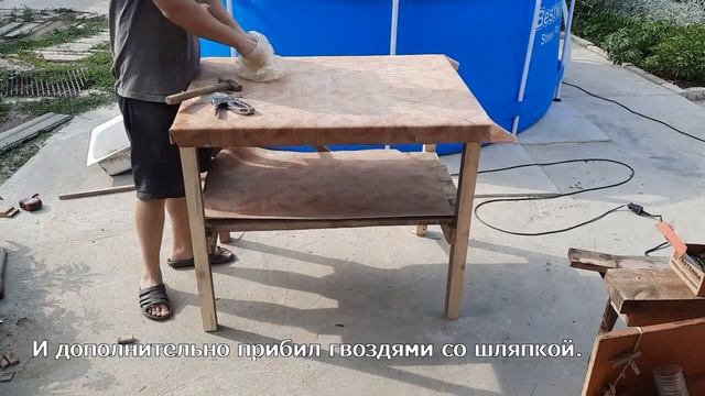 Как сделать мойку на улицу своими руками, из остатков стройматериала.