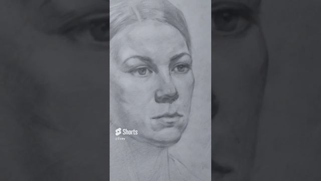 Рисунок головы с натуры. Карандаш, бумага. смотреть онлайн