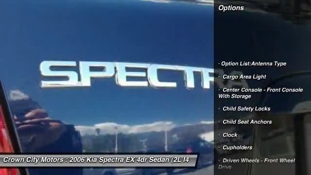 2006 Kia Spectra EX 4dr Sedan 2L I4 4A Pasadena CA 91107