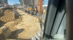 Работа с гидромолотом, Колёсный экскаватор, excavator Doosan dx190w , Грозный кольцевая минутка