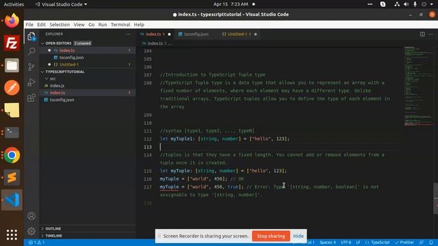 Typescript Tutorial #11 Introduction to TypeScript Tuple type