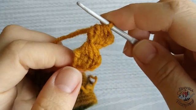 Обвязка края изделия шишечками смотреть онлайн