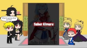 Fate series react to Rimuru (+True creator Rimuru) |AU| |Gacha react| ship: Rimuru x Saber