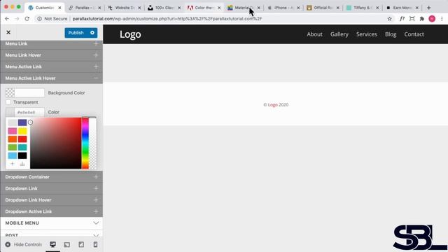 How to create WordPress website   Header, Footer & Social Links EP 6