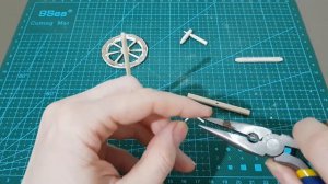 Как сделать прялку для миниатюры "Хата мазанка под соломенной крышей с убранством" DIY