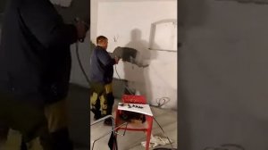 HYVST SPT 650 окраска стен безвоздушным краскопультом, тест