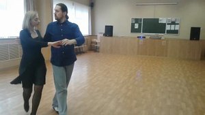 Кросс-степ вальс, элементы в открытой и закрытой паре. Алексей и Саша