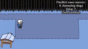 Pacifist Sans all moves in Undertale Style [Undertale Final Showdown]