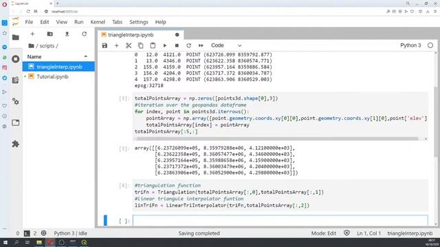 Geospatial triangular interpolation with Python, Scipy, Geopandas and Rasterio - Tutorial смотреть онлайн