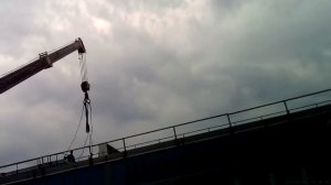 Работа автокрана, автокран вылет стрелы 22 метра