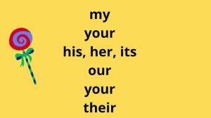 ENGLISH Grammar. Possessive Adjectives. Easy way to learn. For children - English Language learners