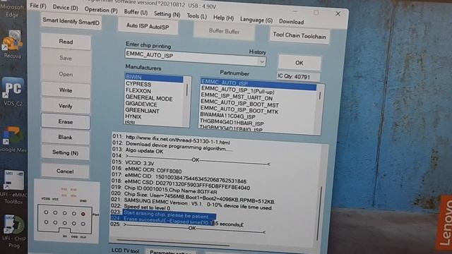 #NO PICTURE# EMMC ISP PROGRAMMING BY RT809H PROGRAMMER