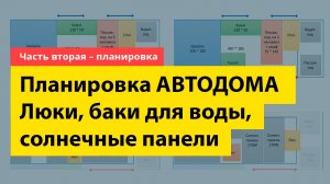 Планировка самодельного автодома. Люки и солнечные панели для кемпера. #VANLIFE