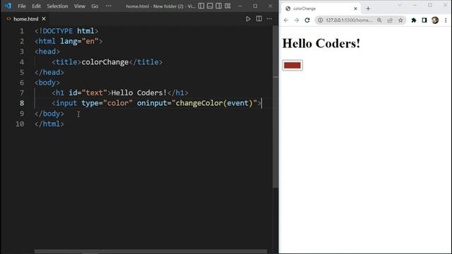 Dynamic Text Color Change with Color Picker using JavaScript | Web Development Tutorial смотреть онлайн